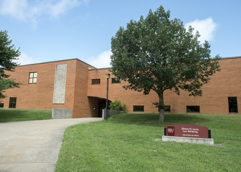 Displaying Lesar Law building outside