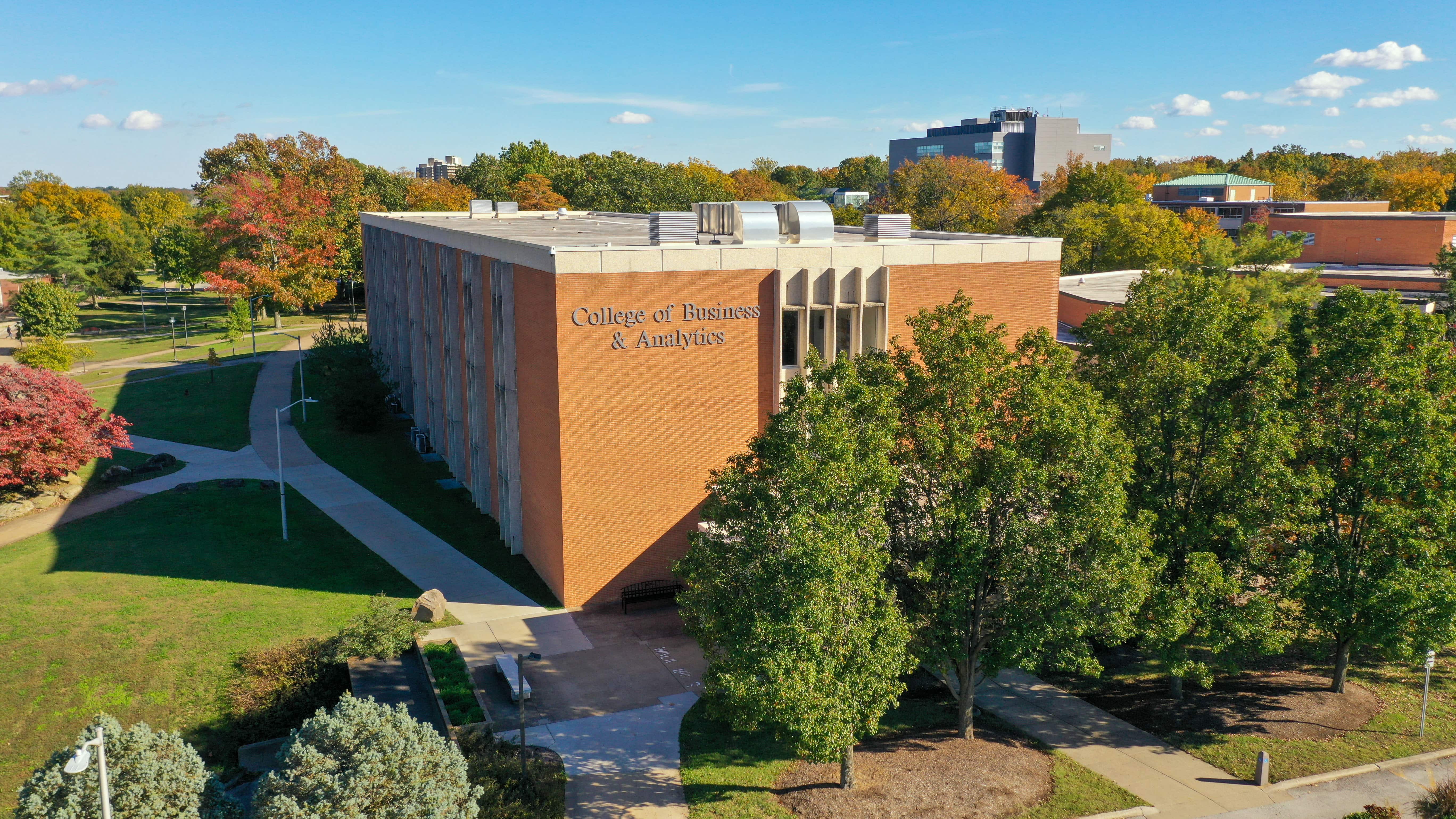 Drone view of Rehn Hall
